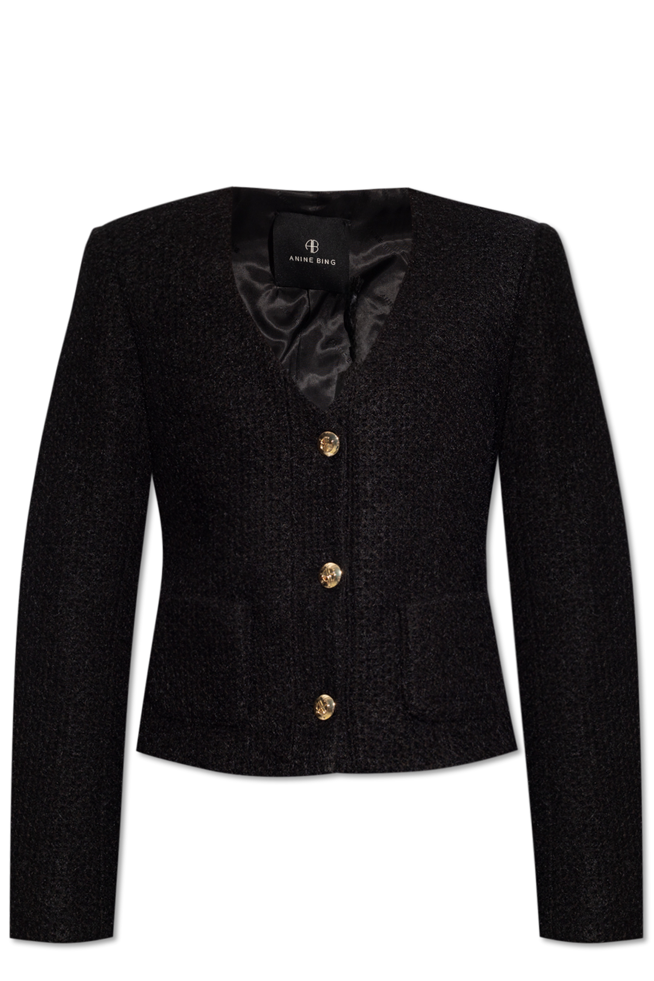 Black Anitta single breasted blazer Anine Bing Vitkac Italy